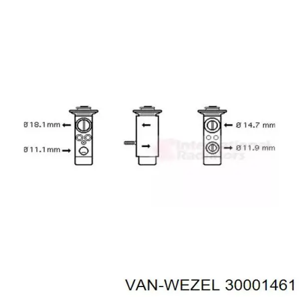 Клапан TRV кондиционера 30001461 VAN Wezel