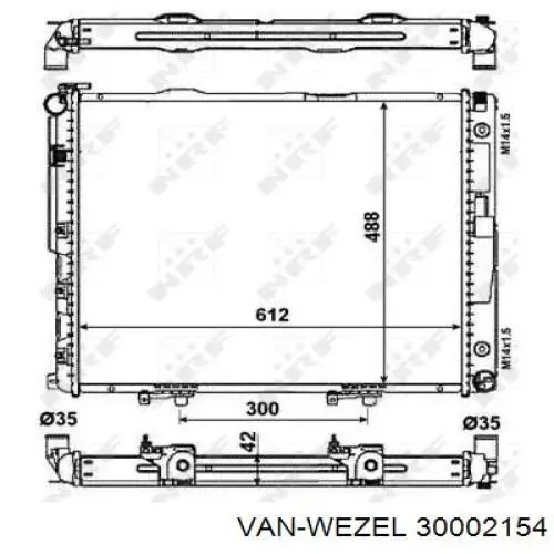 Радиатор 30002154 VAN Wezel