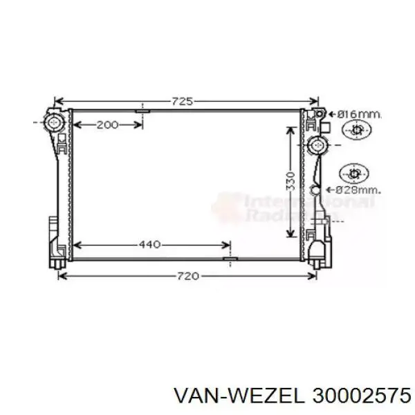 30002575 VAN Wezel радиатор