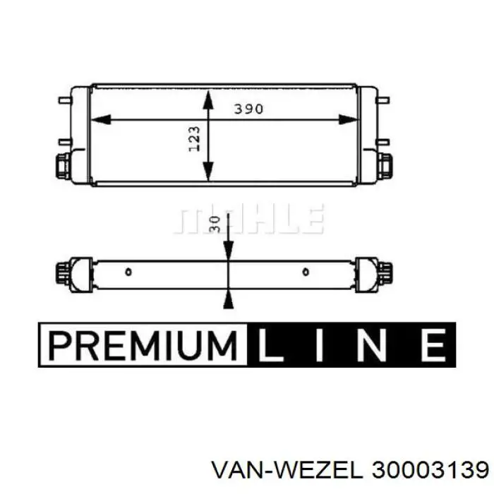 Масляный радиатор 30003139 VAN Wezel