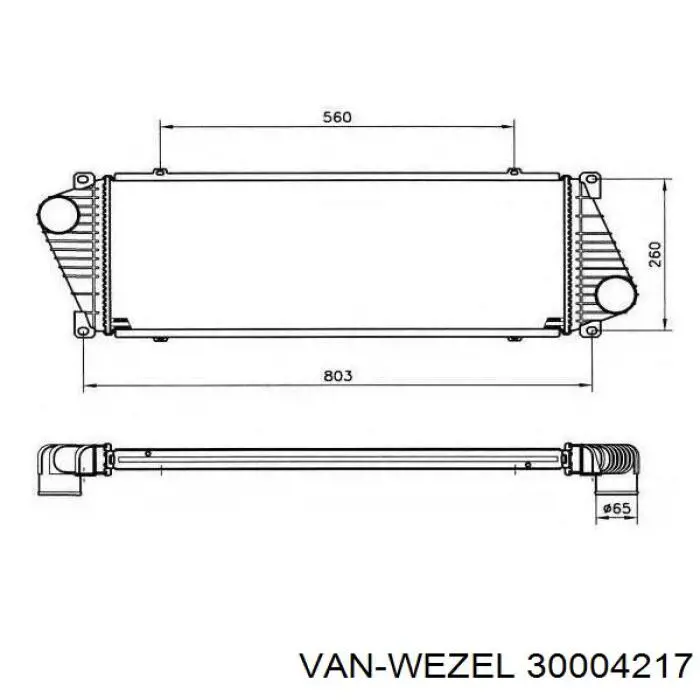 Система охлаждения наддувочного воздуха VAN Wezel 30004217 цена, от 80.56 USD