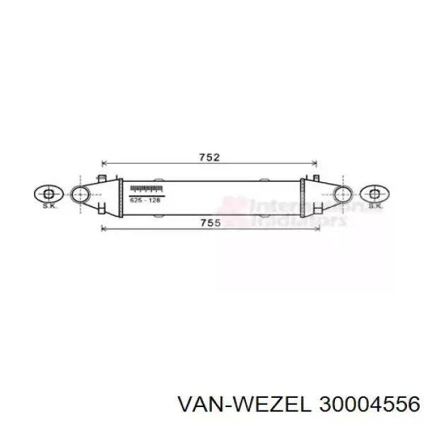 30004556 VAN Wezel radiador de intercooler