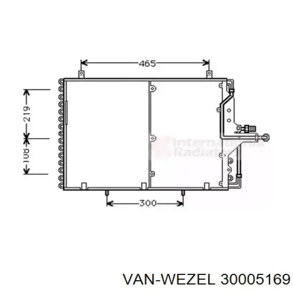 Радиатор кондиционера 30005169 VAN Wezel