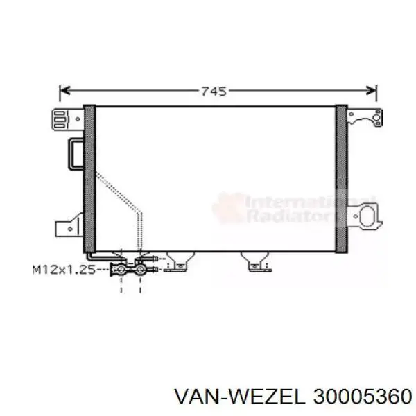 30005360 VAN Wezel радиатор кондиционера