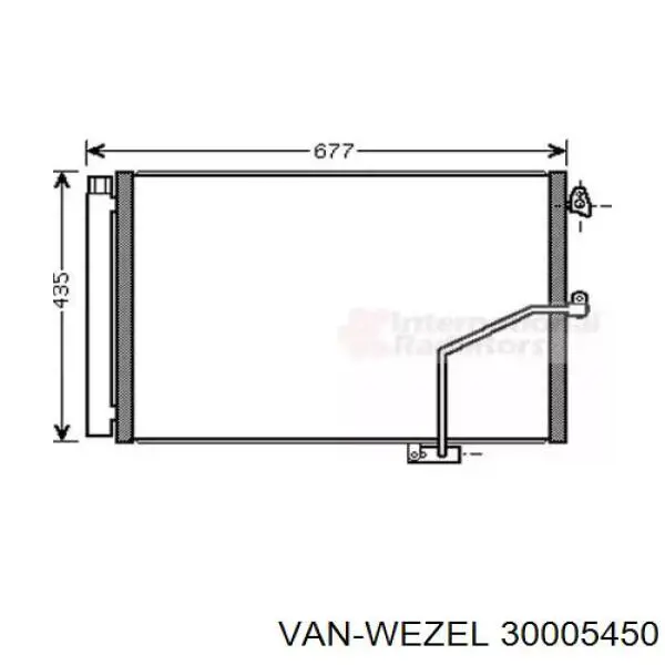 30005450 VAN Wezel радиатор кондиционера