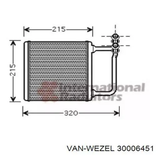 30006451 VAN Wezel радиатор печки