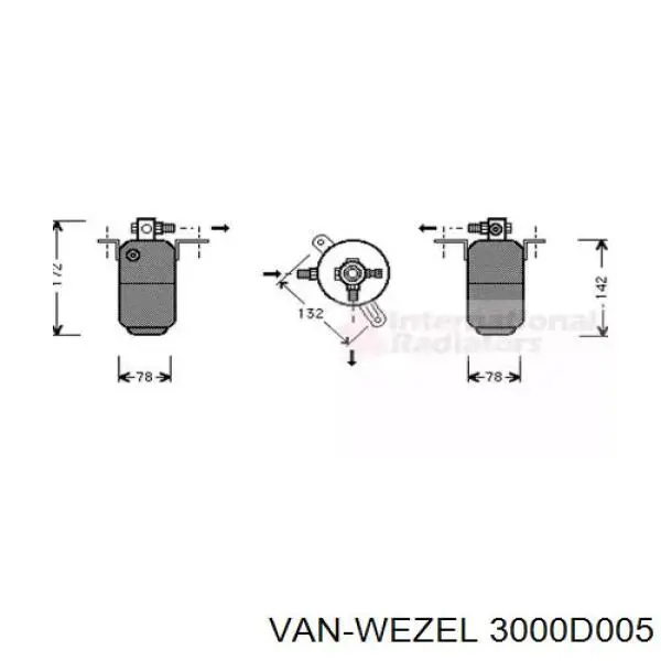 3000D005 VAN Wezel ресивер-осушитель кондиционера
