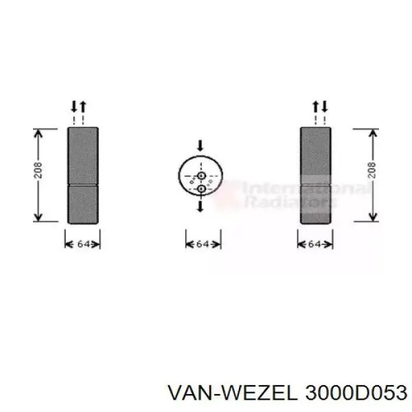 Осушитель кондиционера 3000D053 VAN Wezel