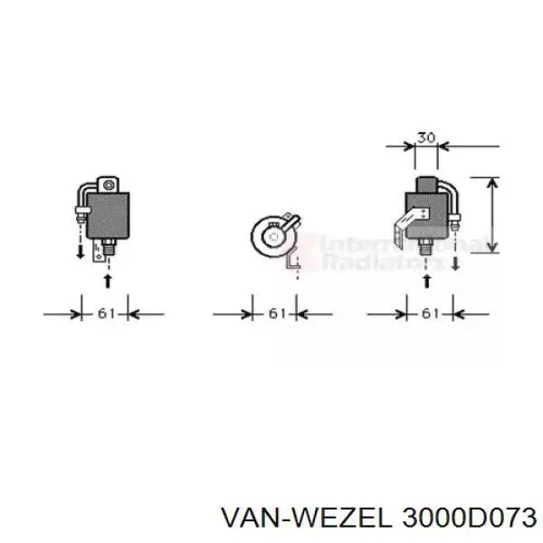 Осушитель кондиционера 3000D073 VAN Wezel