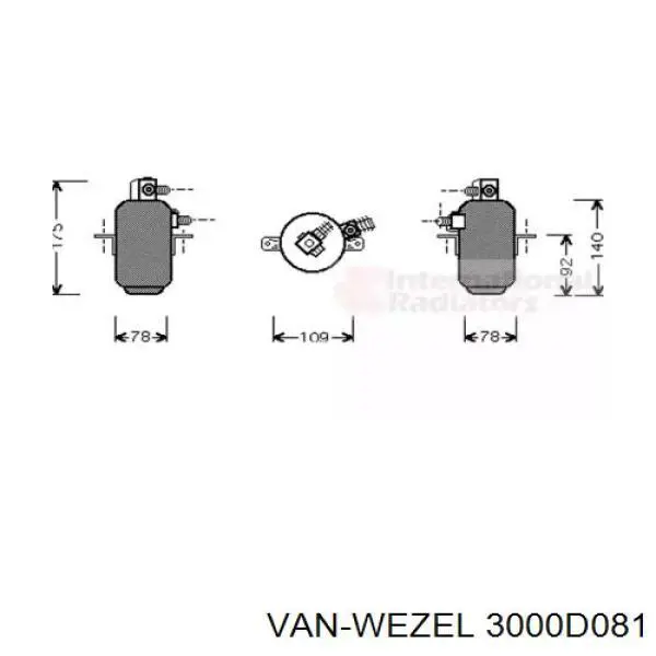 Осушитель кондиционера 3000D081 VAN Wezel