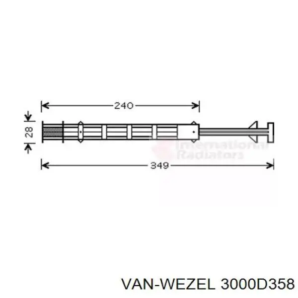 Осушитель кондиционера 3000D358 VAN Wezel