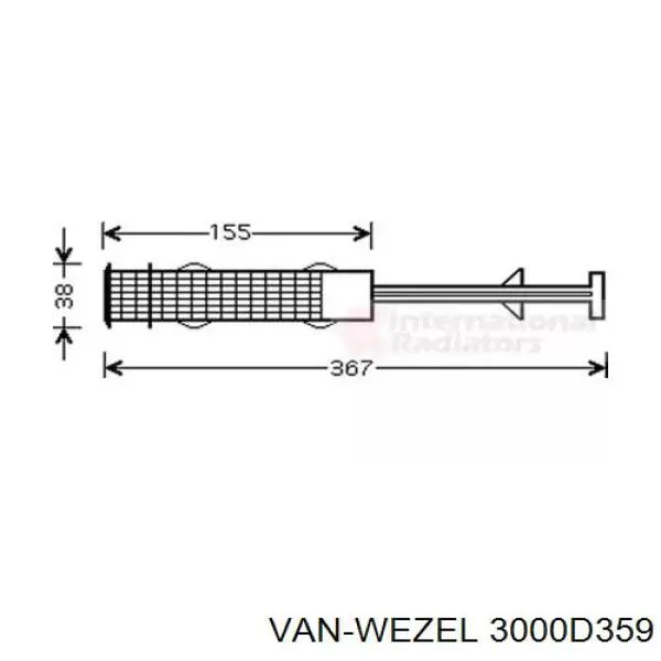 Осушитель кондиционера 3000D359 VAN Wezel