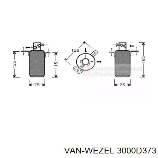 Осушитель кондиционера 3000D373 VAN Wezel