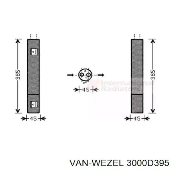 Осушитель кондиционера 3000D395 VAN Wezel