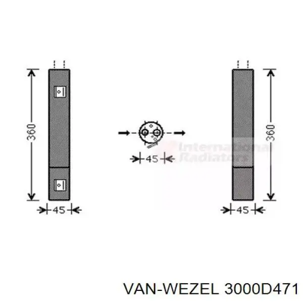 3000D471 VAN Wezel ресивер-осушитель кондиционера