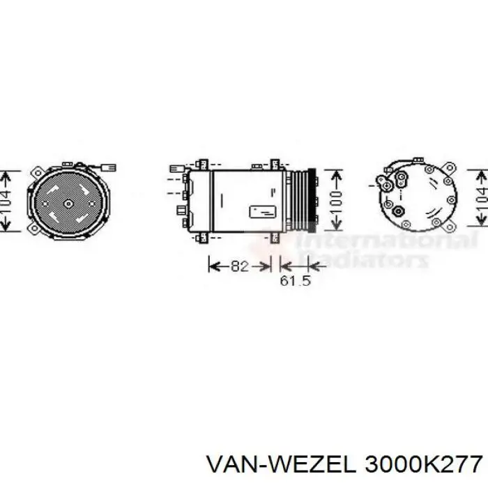 Купить 3000K277 VAN Wezel Компрессор климатической установки