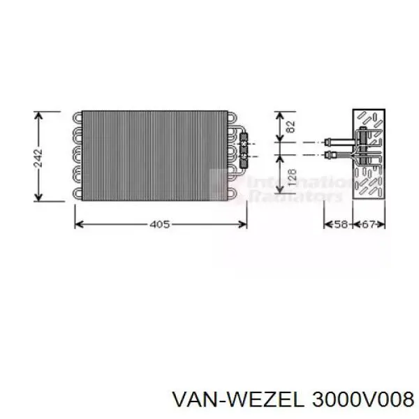 Испаритель кондиционера 3000V008 VAN Wezel