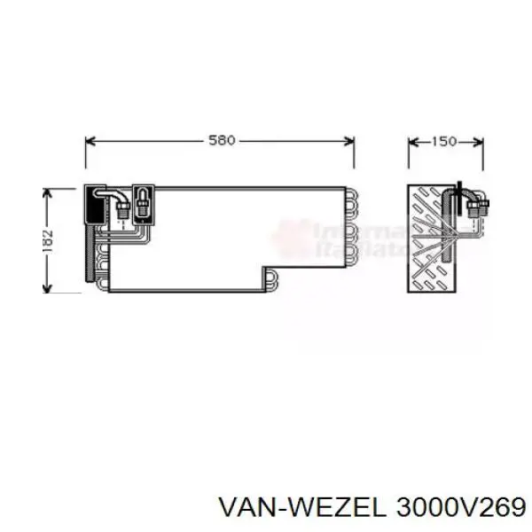 Испаритель кондиционера 3000V269 VAN Wezel