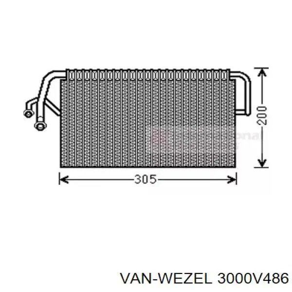 Испаритель кондиционера 3000V486 VAN Wezel