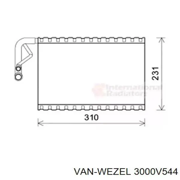 Испаритель кондиционера 3000V544 VAN Wezel