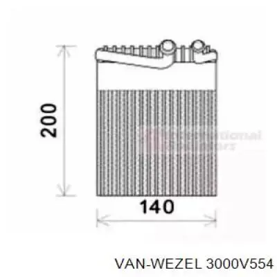 Испаритель кондиционера 3000V554 VAN Wezel