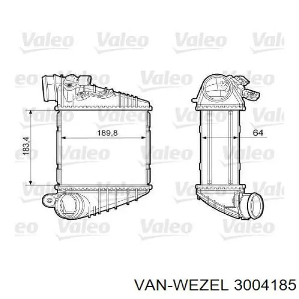 Купить 3004185 VAN Wezel Интеркулер