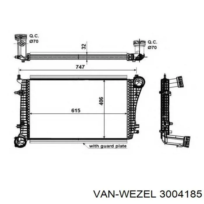 Интеркулер 3004185 VAN Wezel
