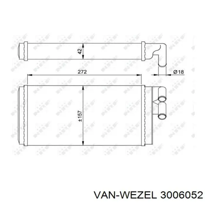 Купить 3006052 VAN Wezel Радиатор печки