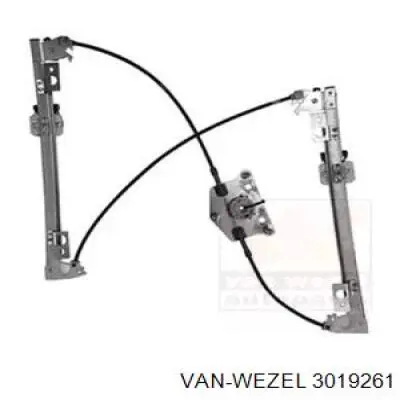3019261 VAN Wezel mecanismo de acionamento de vidro da porta dianteira esquerda