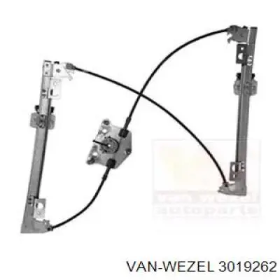 3019262 VAN Wezel mecanismo de acionamento de vidro da porta dianteira direita