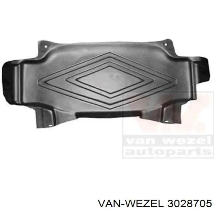 Защита бампера переднего 3028705 VAN Wezel