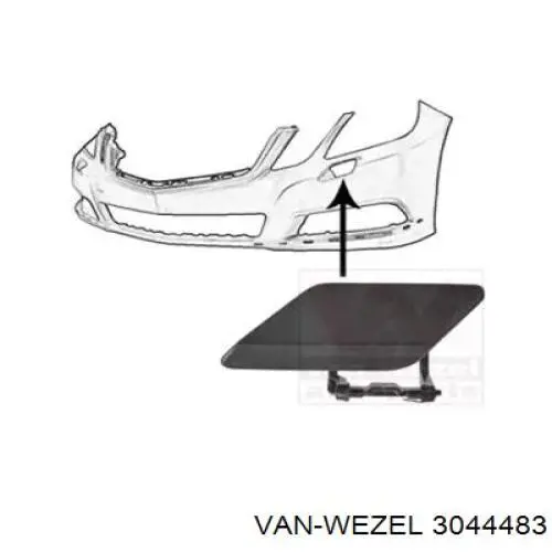 Накладка форсунки омывателя фары передней 3044483 VAN Wezel