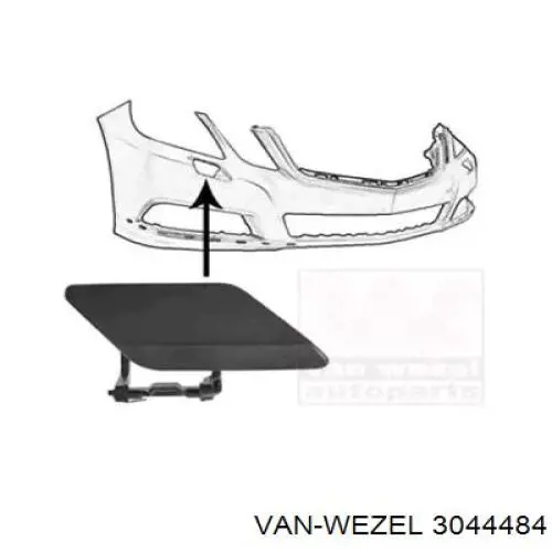 Накладка форсунки омывателя фары передней 3044484 VAN Wezel