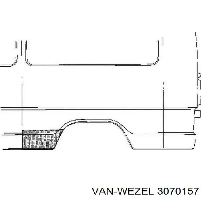 Крыло переднее левое 3070157 VAN Wezel