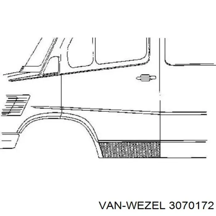 Дверь передняя правая 3070172 VAN Wezel