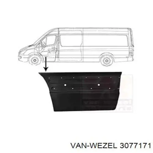 Дверь передняя левая 3077171 VAN Wezel