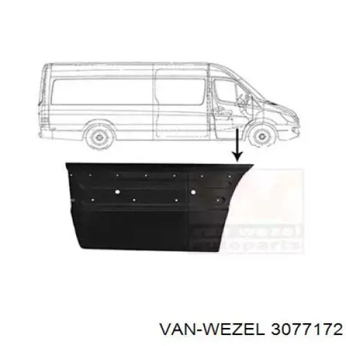 Дверь передняя правая 3077172 VAN Wezel