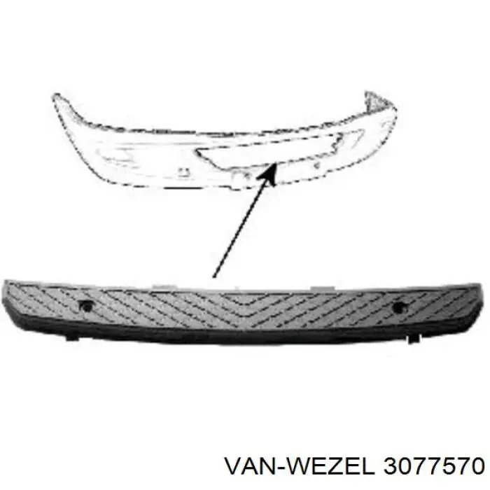 Купить 3077570 VAN Wezel Буфер (бампер) передний