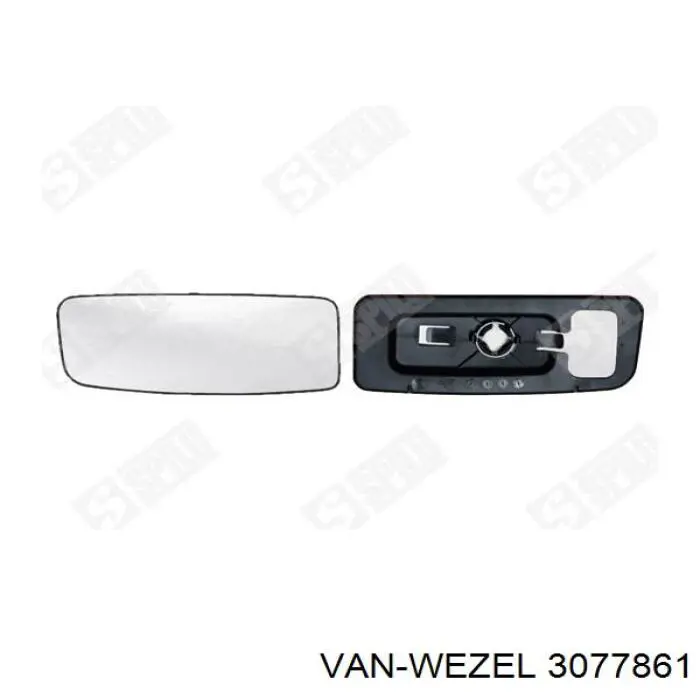 Купить 3077861 VAN Wezel Стекло зеркала заднего вида, левого