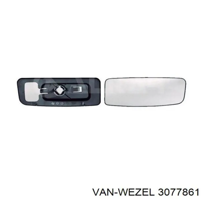 Зеркальный элемент водительского зеркала VAN Wezel 3077861 цена, от 15.68 USD