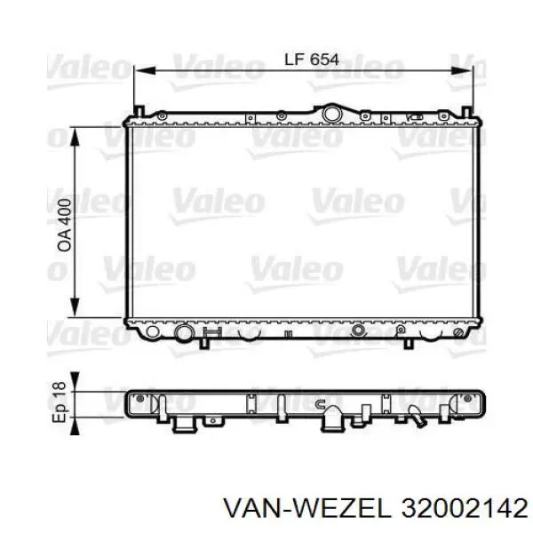 Радиатор 32002142 VAN Wezel