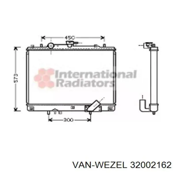 Радиатор 32002162 VAN Wezel