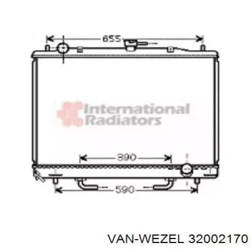 Радиатор 32002170 VAN Wezel