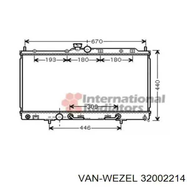 Радиатор 32002214 VAN Wezel