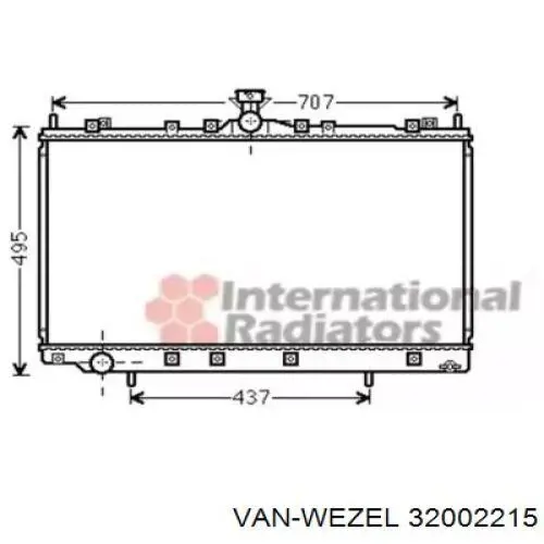 Радиатор 32002215 VAN Wezel