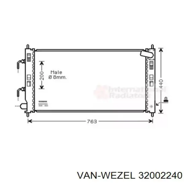 Радиатор 32002240 VAN Wezel