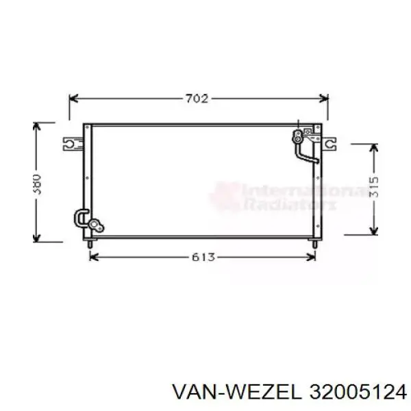 Радиатор кондиционера 32005124 VAN Wezel