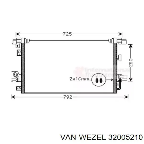 32005210 VAN Wezel радиатор кондиционера