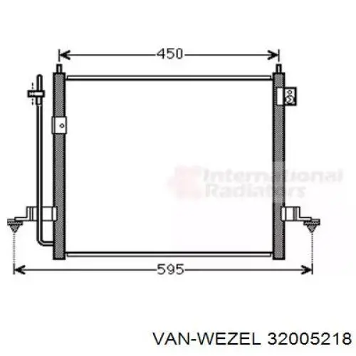 Радиатор кондиционера 32005218 VAN Wezel