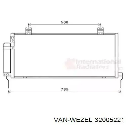 Радиатор кондиционера 32005221 VAN Wezel